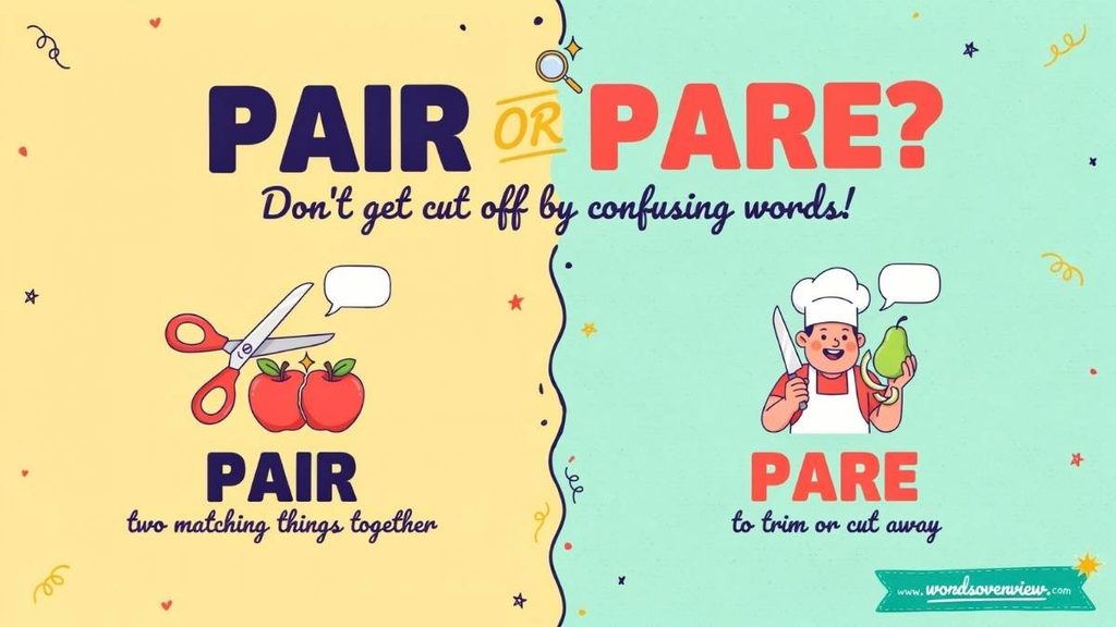 Pair or Pare: Meaning, Difference and Use Correctly