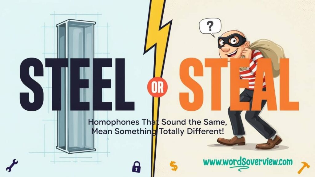 Steel or Steal: Meaning, Difference and Examples
