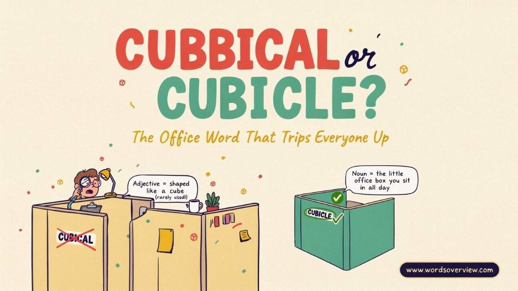 Cubical or Cubicle: Meaning, Differences and Spelling